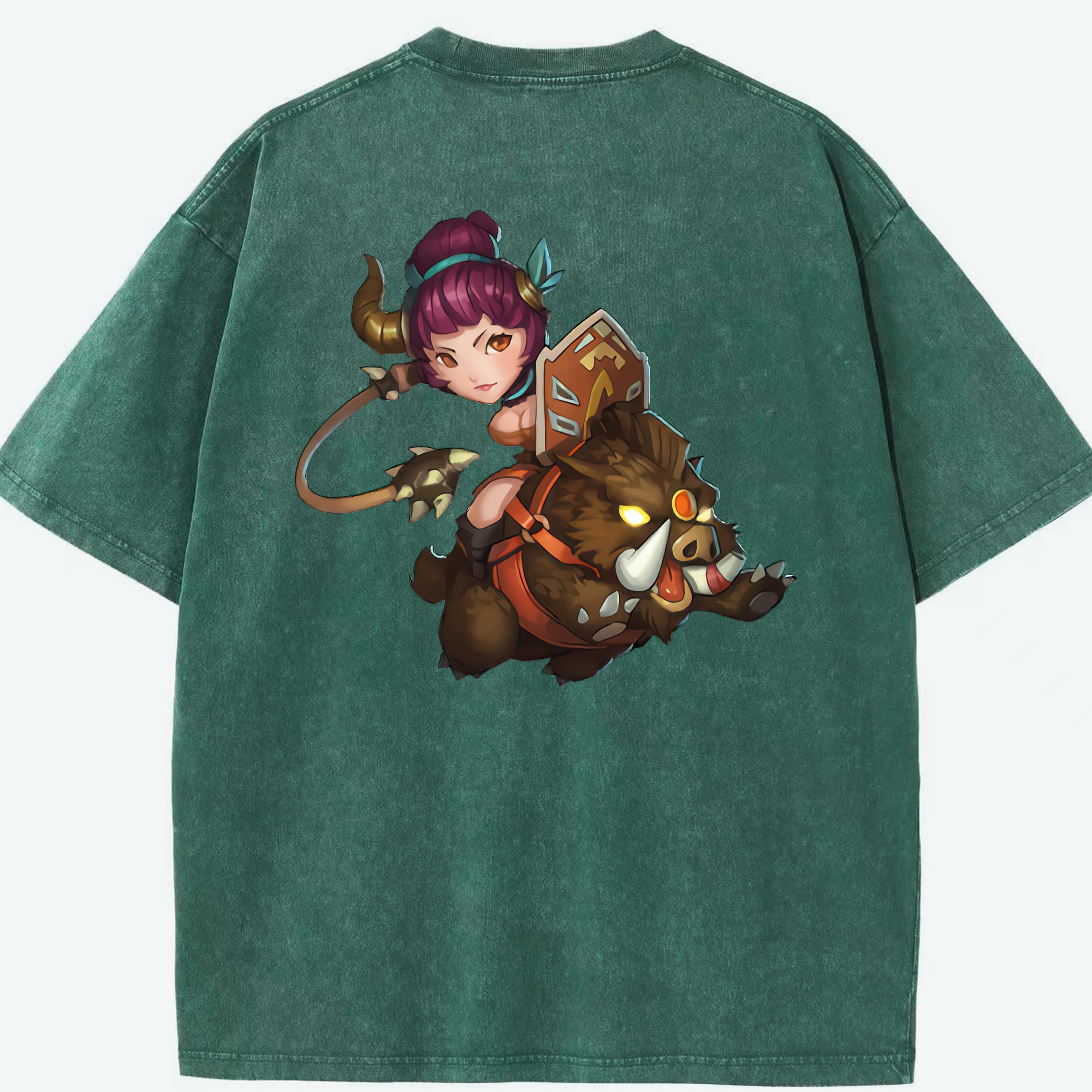 リーグ・オブ・レジェンド League of Legends LOL 綿100% ヴィンテージ風 半袖Tシャツ（背面プリント）
